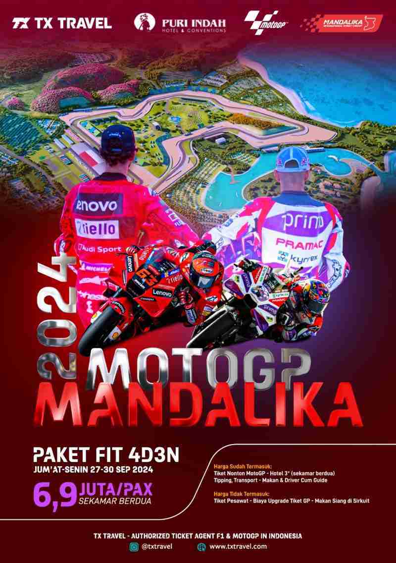 Jual Paket FIT MOTOGP GRAND PRIX OF INDONESIA Mandalika Int’l Circuit
