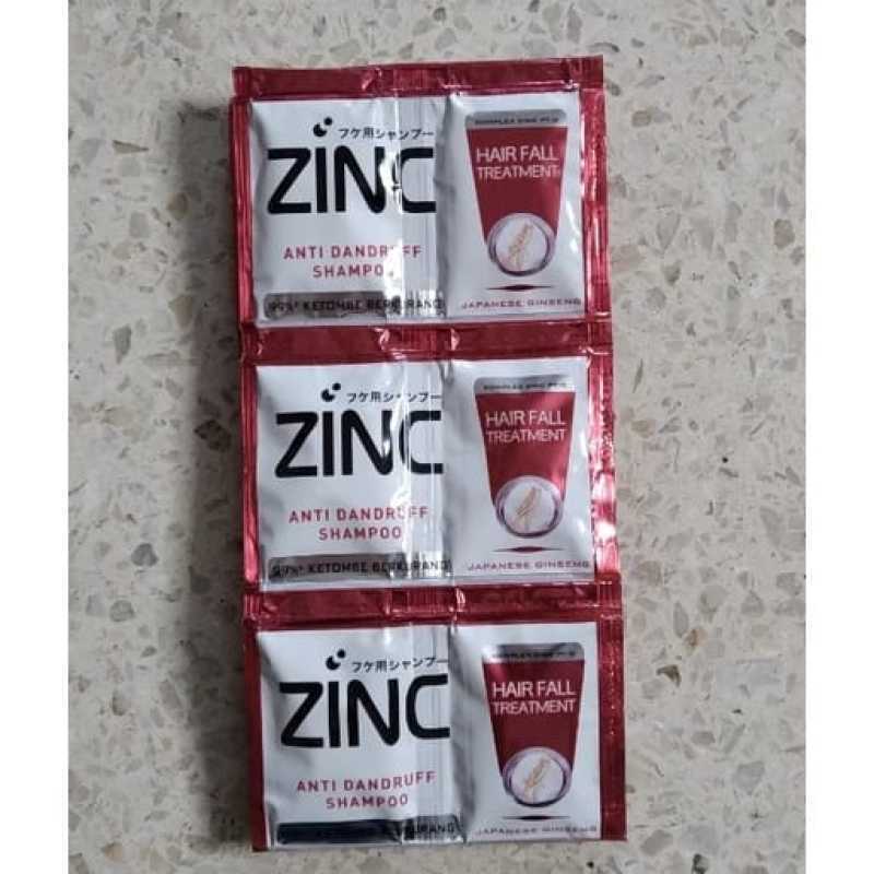 Jual SHAMPO ZINC ANTI DANDRUFF SACHET - HAIR FALL TREATMENT (PINK) di ...