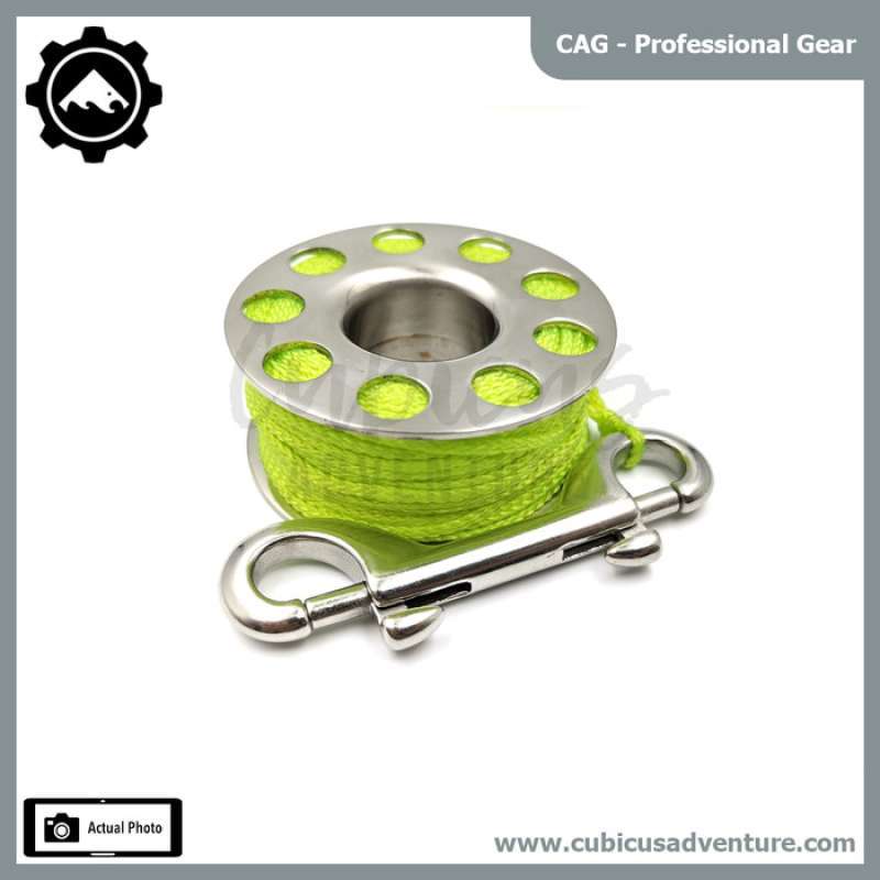 Promo CAG STAINLESS STEEL FINGER DIVE REEL SPOOL SS CLIP SCUBA