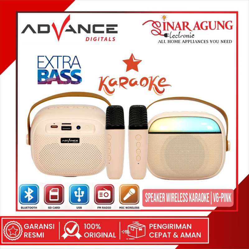 ADVANCE V6 Portable Mini Bluetooth Speaker, featuring Wireless Karaoke with Extra Bass, 2-Inch Size, and RGB LED Ring for Versatile Audio Experiences