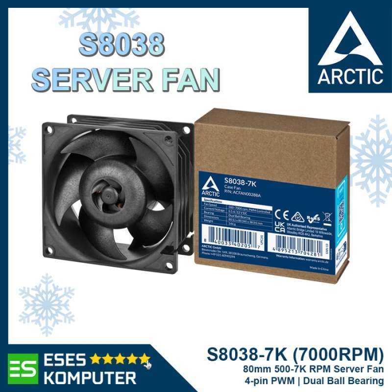 Promo Fan Arctic S8038-7k High-performance 80mm 7000 Rpm Pwm Server Fan ...