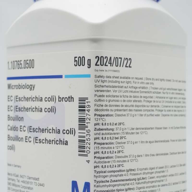 Promo Ec (escherichia Coli) Broth|merck|1.10765.0500|microbiology|500g ...