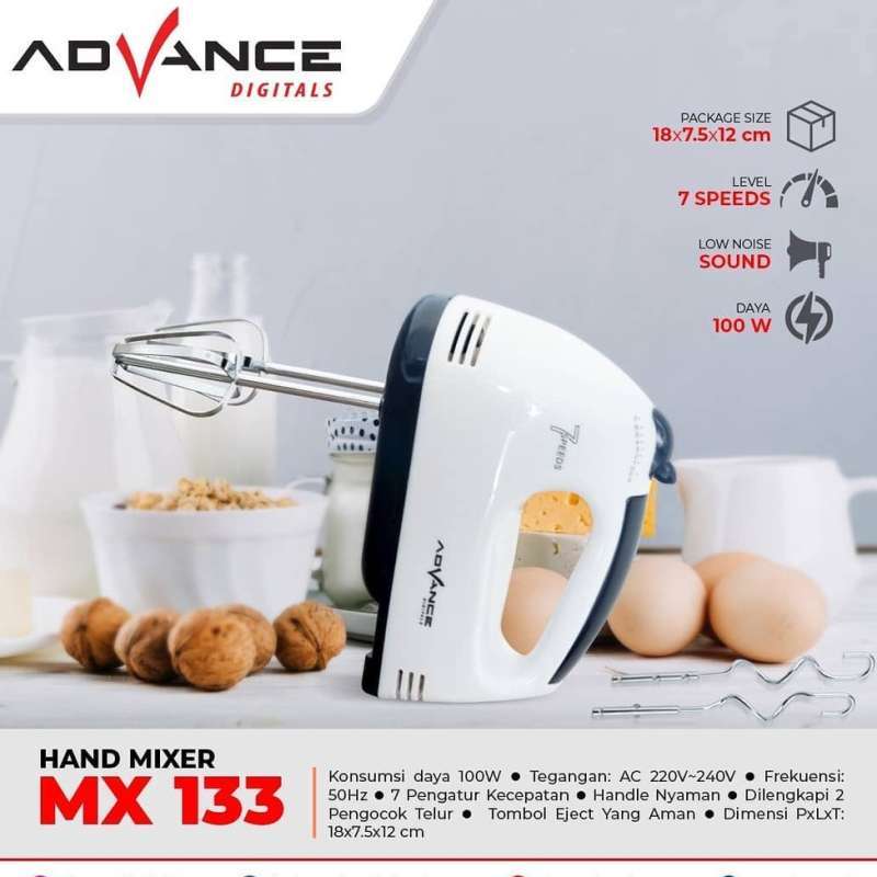 Promo Hand Mixer Advance Mx-133 Mixer Kue Mixer Tangan Mixer