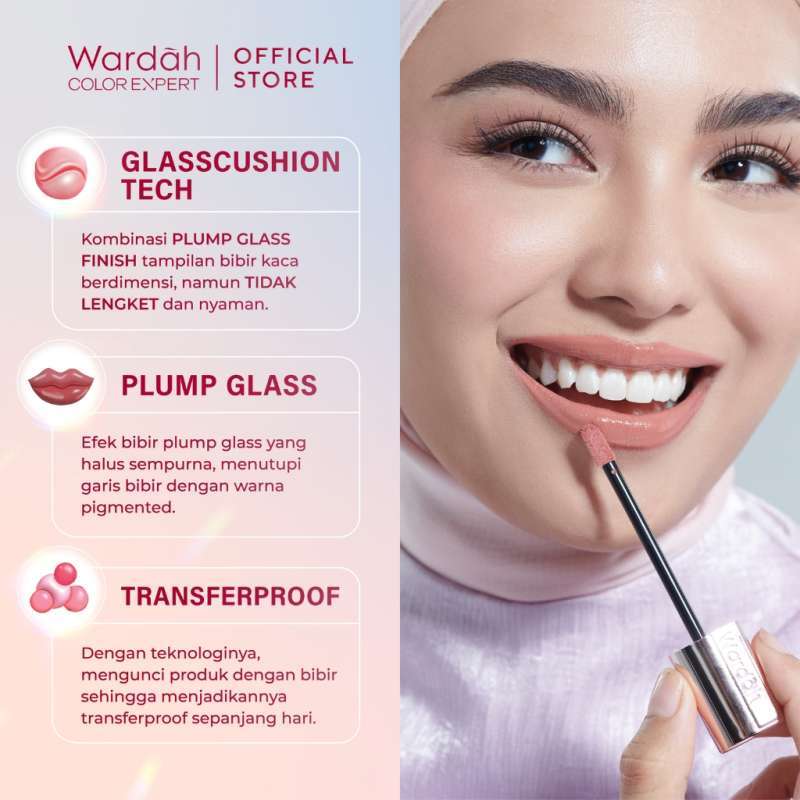 Wardah Color Gradasi Promo New! Wardah Glasting Liquid Lip - Hi-pigmented Glass Color ...
