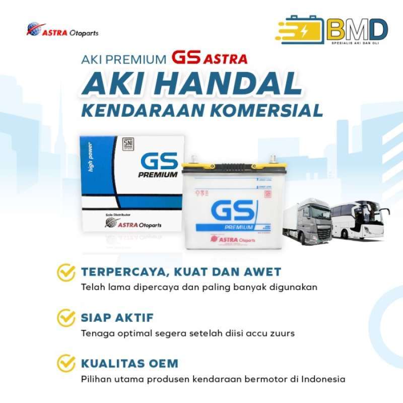 Promo Aki Mobil Gs Astra Premium N50z Untuk New Dyna, Elf, Colt Diesel