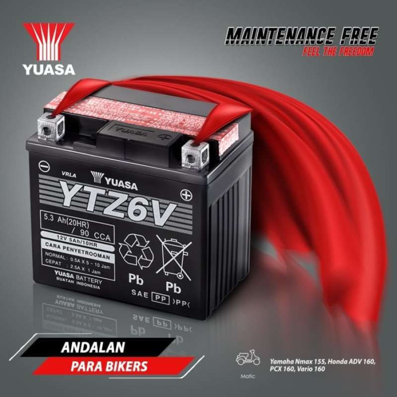 Promo Aki Motor New Nmax Yuasa Ori Aki Kering Siap Aki Diskon 33% Di