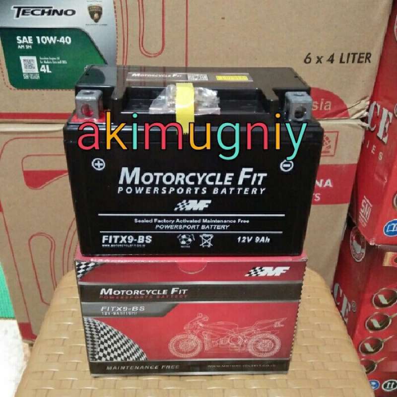 Promo Aki Ytx9-bs 12v 9ah Mf Kering Ninja 250 Pulsar 200ns Inazuma Zip