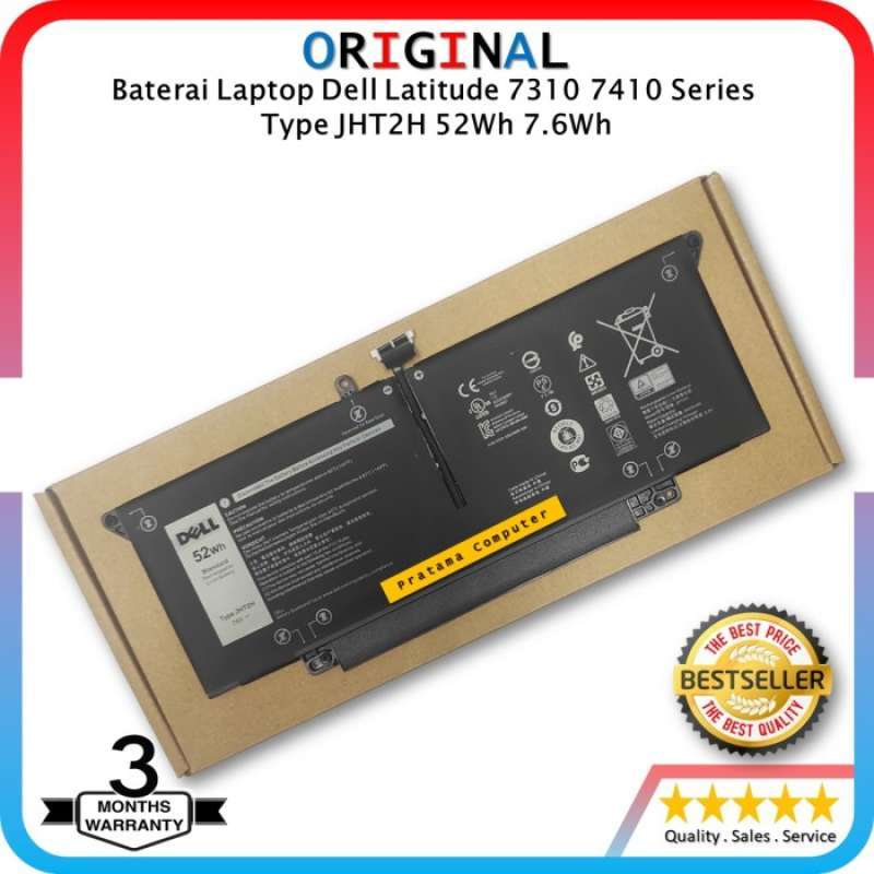 thumbnail image 2 of JHT2H Replacement Battery For Dell Latitude 7310 / 7410 Series - 52Wh, 7.6V, 4-Cell 2 of 5