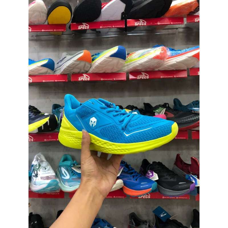 Jual Sepatu Running Mills Treximo Omega Original-blue / Neon/green Di