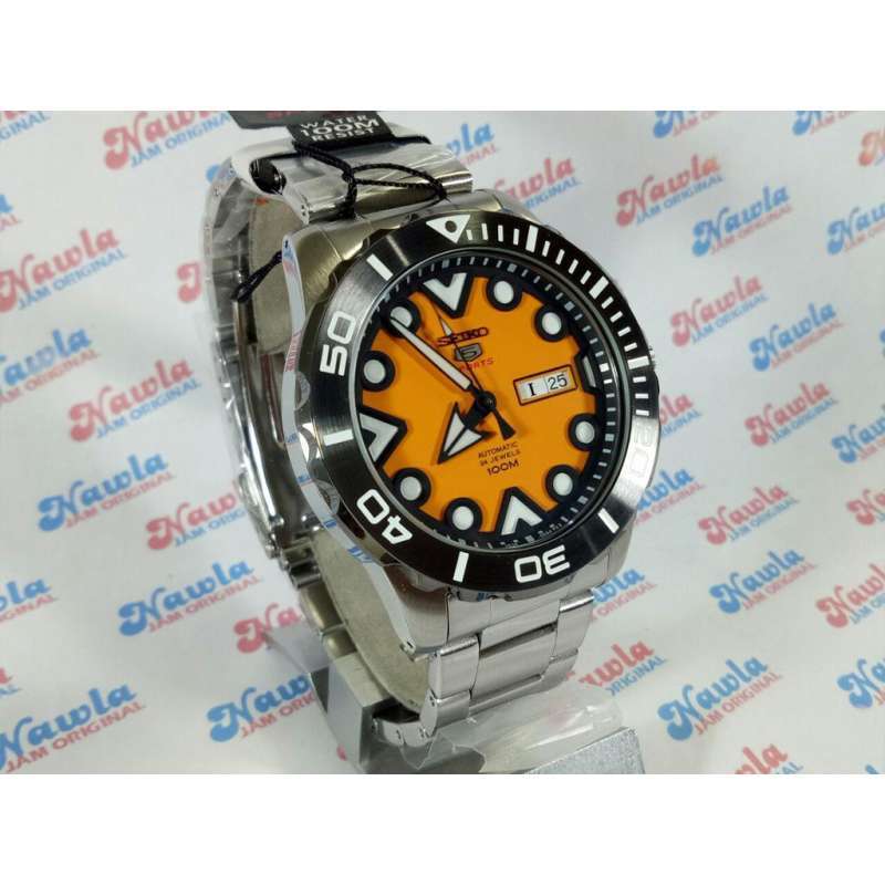 Seiko 5 Sports SRPA05K1 Automatic Orange Dial Jam Tangan Pria SRPA05
