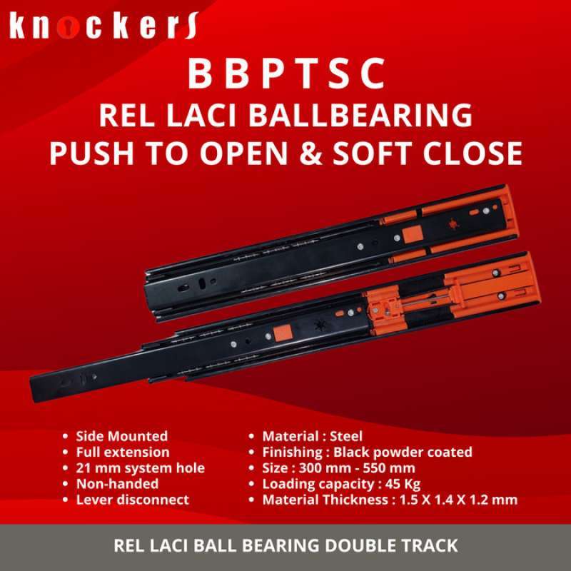 Promo Double Track Push To Open Soft Closing / Bbptsc / Knockers