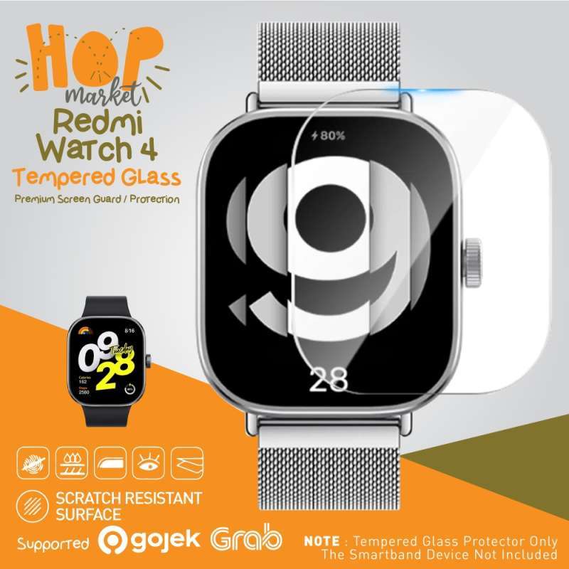 HOP Tempered Glass for Redmi Watch Anti Gores Screen Protector Layar  Xiaomi Watch4
