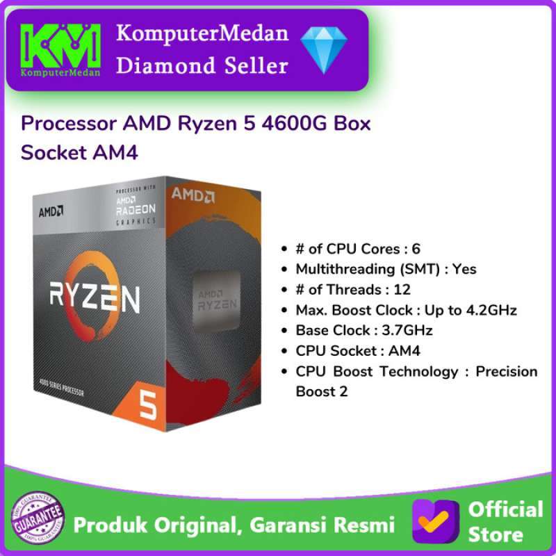 Jual Processor Amd Ryzen 5 4600g Box Socket Am4 Di Seller Komputermedan ...