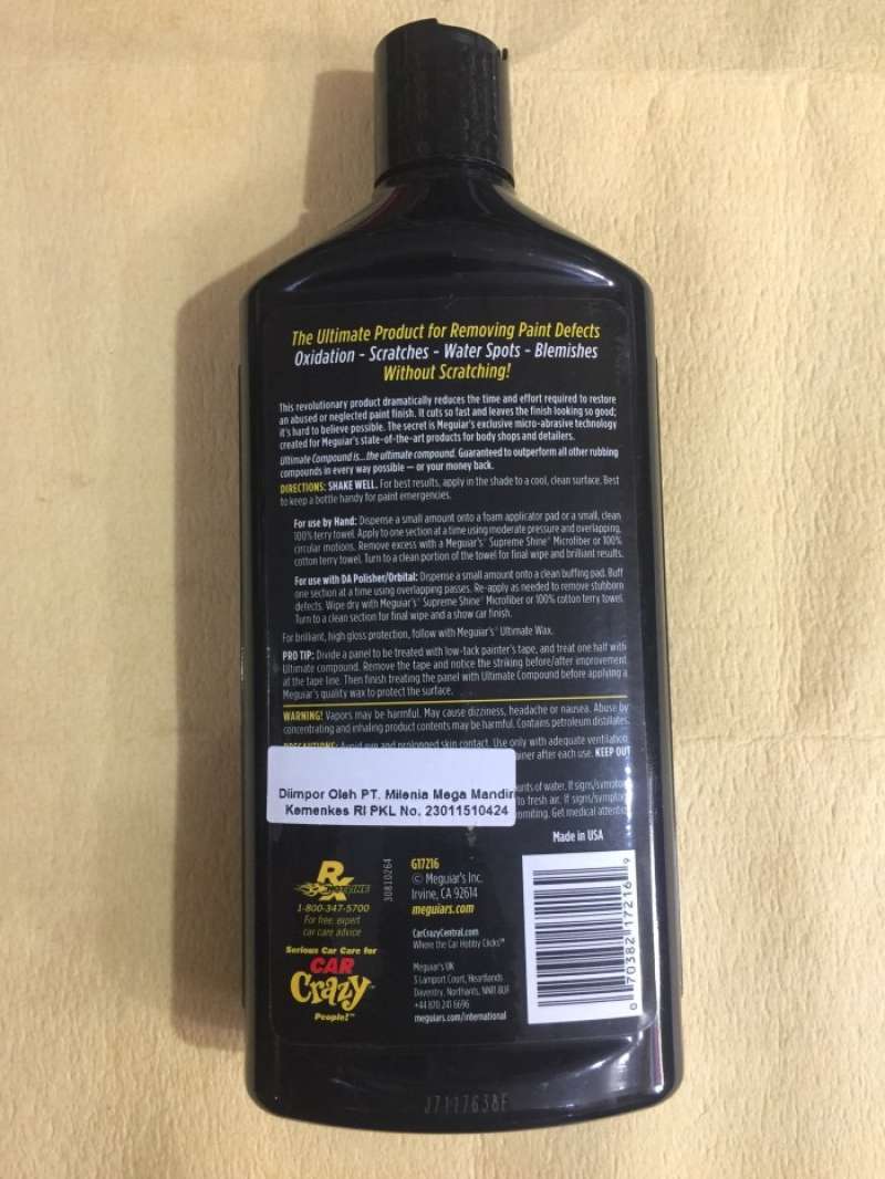Promo Meguiar's Ultimate Compound Diskon 15% Di Seller Toplets Shop ...