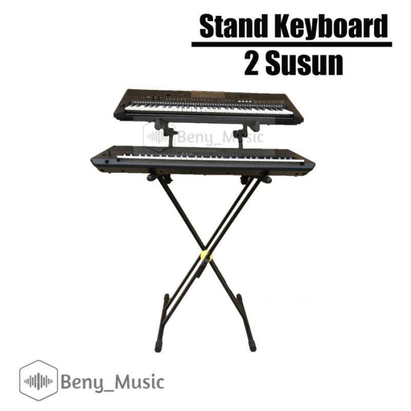 Promo Stand Keyboard Double 2 Rak / Dua Susun Kuat Dan Kokoh Diskon 23% ...