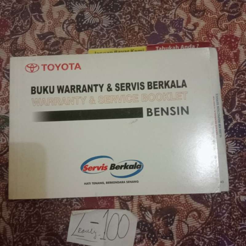 Jual Buku Toyota Warranty &servis Berkala Warranty Service Booklet Di ...