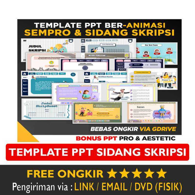 Promo Template Ppt Animasi Presentasi Untuk Sidang Skripsi Sempro