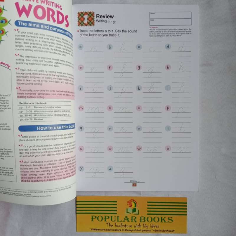 Jual Kumon My Book Of Cursive Writing : Words ( Ages 6-7-8 ) Di Seller ...