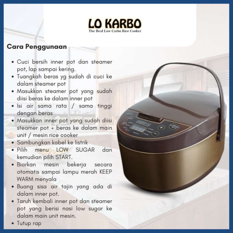 Promo Low Carbo Rice Cooker, Lo Karbo Rice Cooker Rendah Gula Diskon 10