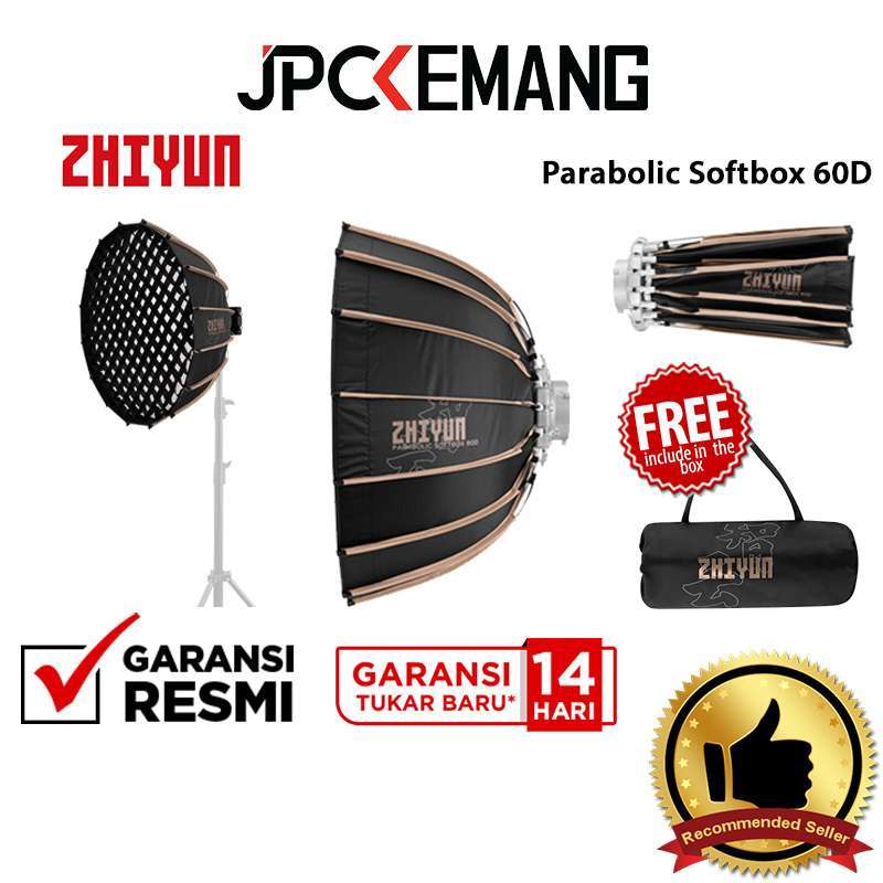 Zhiyun Parabolic Softbox ngàm Bowens - 60cm tản sáng cho đèn led