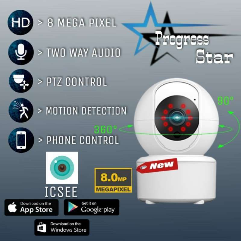 Promo Smart Cctv Wifi 8mp 1080p Camera Aplikasi Icsee Diskon 23 Di