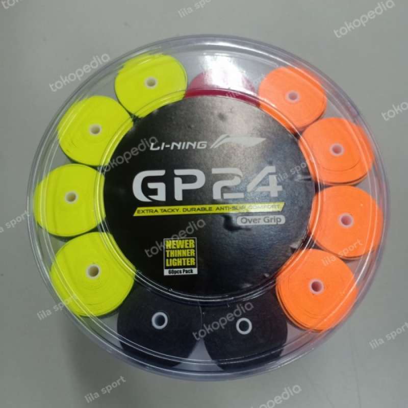 Jual Lining Li Ning Grip Raket Badminton Gp24 Gp 24 Original 1box - 60 ...