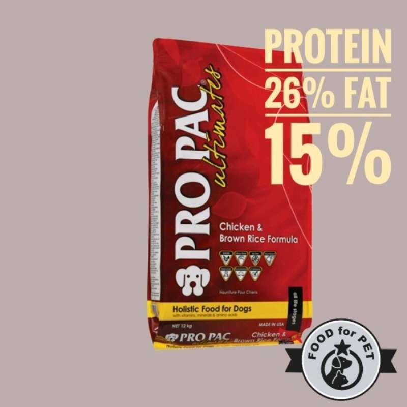Promo Pro Pac Ultimates Chicken & Brown Rice Formula 20 Kg Diskon 23% ...