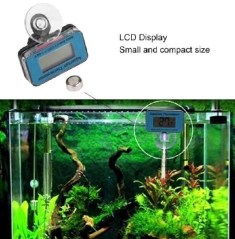GOEDCH Digital Aquarium Thermometer - LCD Anzeige Mit Wasserdichter Sonde