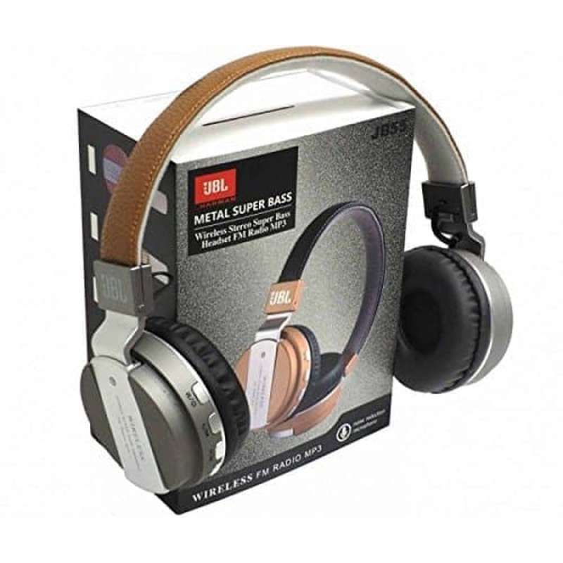 JB55 SUPER BASS LEATHER Headphone JBL Bluetooth Wireless Headset