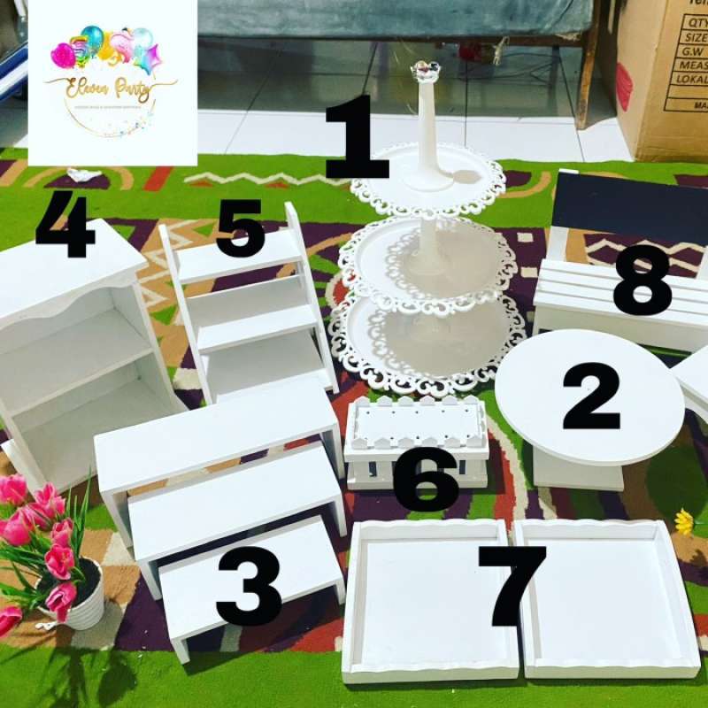 Jual Sewa Dessert Table Ulang Tahun / Properti Ulang Tahun /dekor Ulang