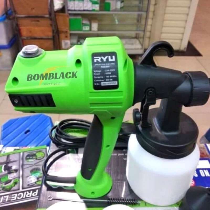 Jual Spray Gun Electrik Ryu Rse 800 Semprotan Cat Tembok Paint Zoom