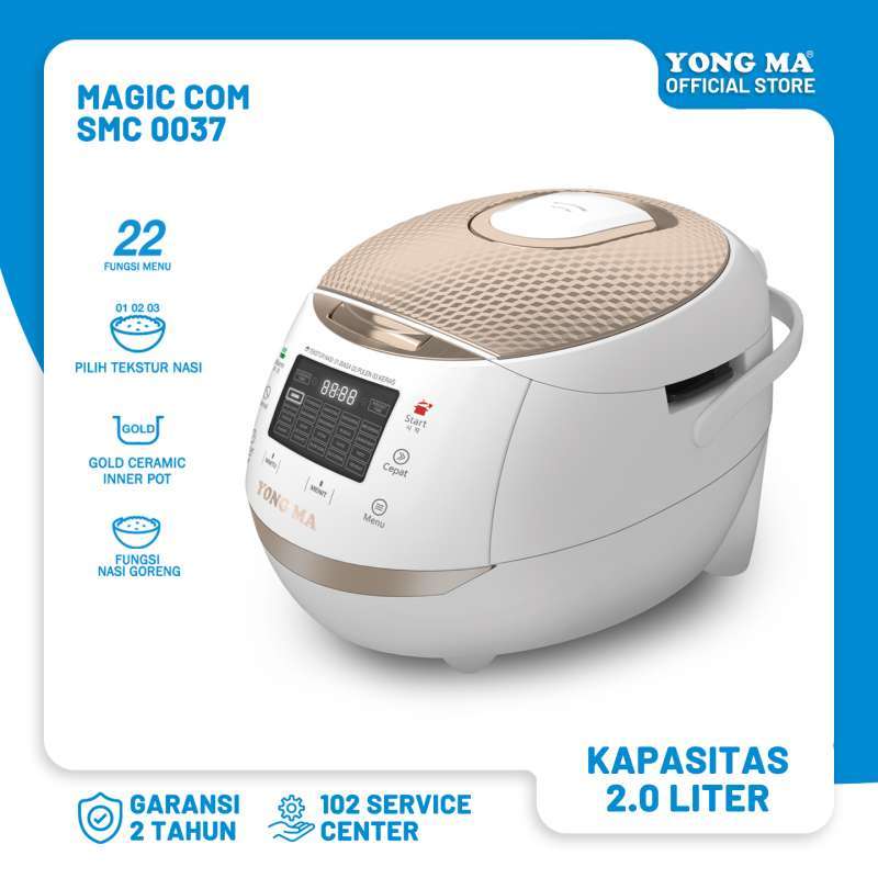 Jual Yong Ma | Digital Rice Cooker / Magic Com Smc 0037 (2.0lt) - White ...