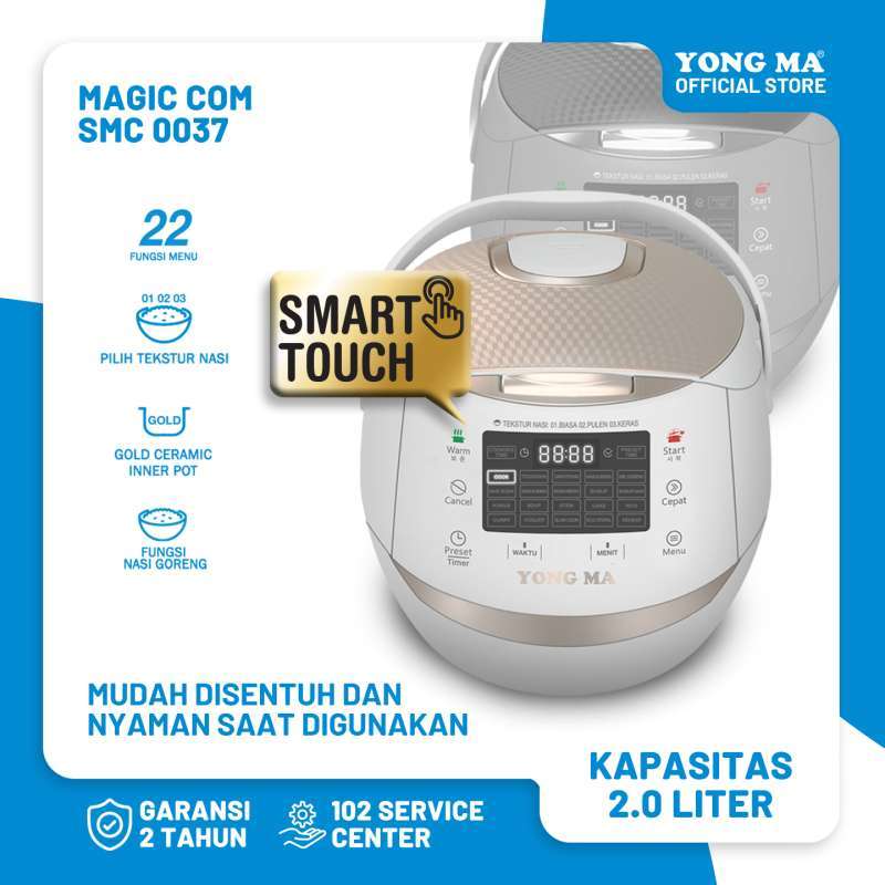 Jual Yong Ma | Digital Rice Cooker / Magic Com Smc 0037 (2.0lt) - White ...