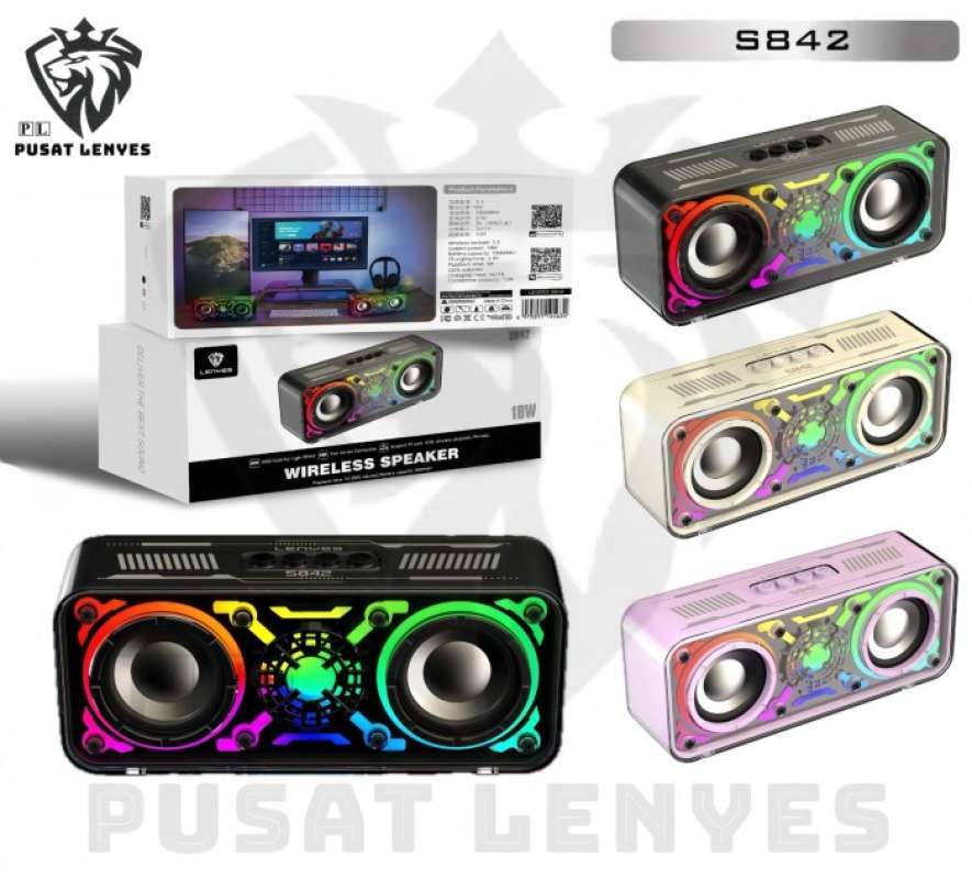 Jual S842 Speaker Lenyes S 842 18w Wireless Speaker Bluetooth 5.3 Transpa Di Seller Ryoma Store Kebon Kacang Kota Jakarta Pusat Blibli