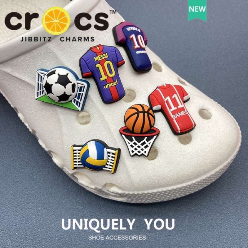 Jual Junaan Crocs Jibbitz Football Sepatu Lubang Bunga Aksesoris Diy D
