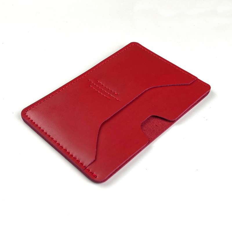 VICE Passport cover dompet paspor kulit asli travel wallet model tipis  Merah