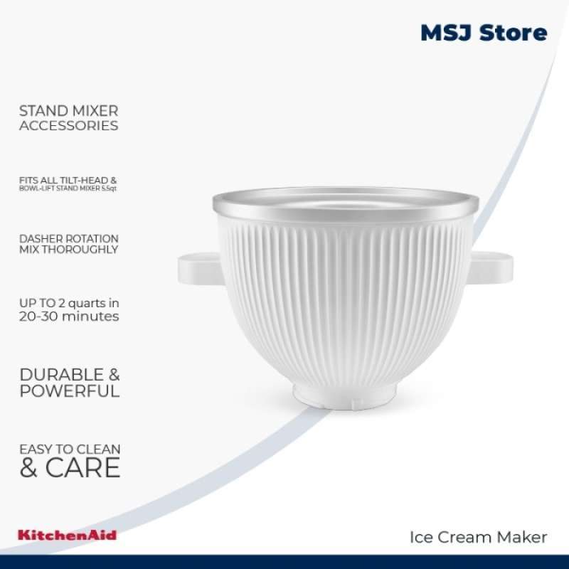 KitchenAid 5KICA0WH IJsmachine (accessoire voor alle KitchenAid Stand Mixers