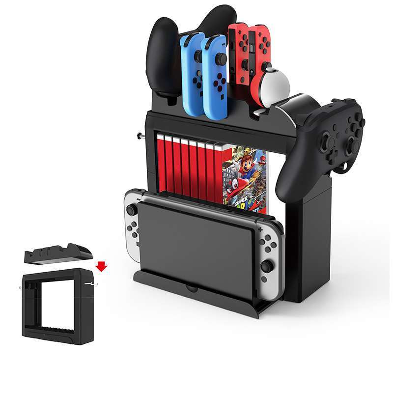 Nintendo Switch V1 V2 Oled Dobe Rak Multifunctional Storage Stand Kit  TNS-19051