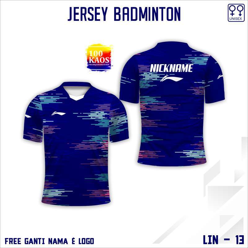Dri Fit Badminton Shirt Design 100KAOS Jersey Dri Fit Olahraga