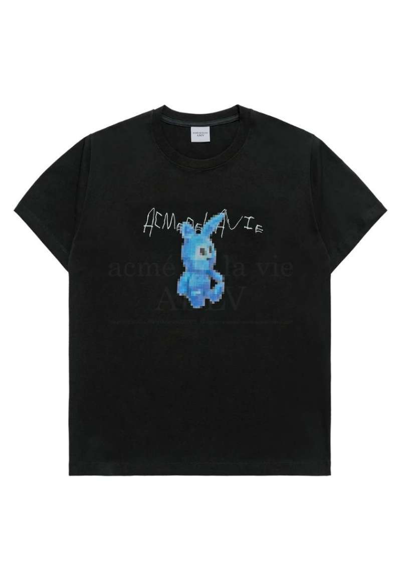 Promo [adlv] Acmedelavie Retro Rabbit Short Sleeve T-shirt