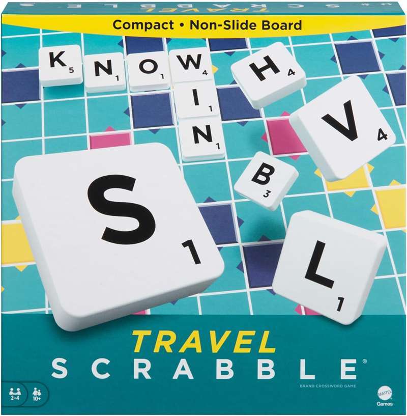 Mattel Games Scrabble Travel In Tedesco: Gioco Da Tavolo Di Parole, Versione Da Viaggio, Per 2-4 Giocatori, Dai 10 Anni In Su - 3