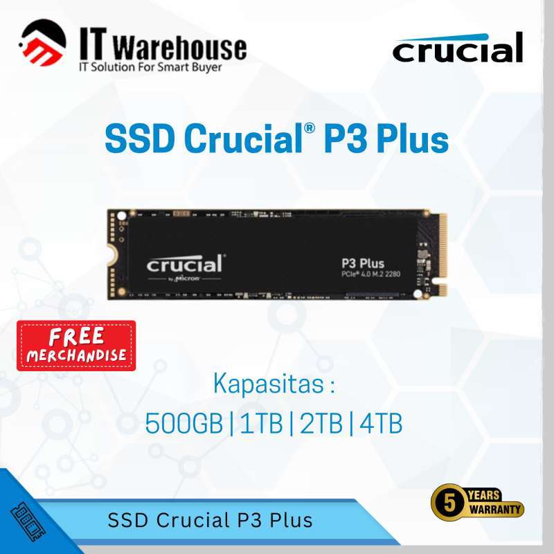 Jual Ssd Crucial P3 Plus 500gb/1tb/2tb/4tb Pcie Nvme Gen