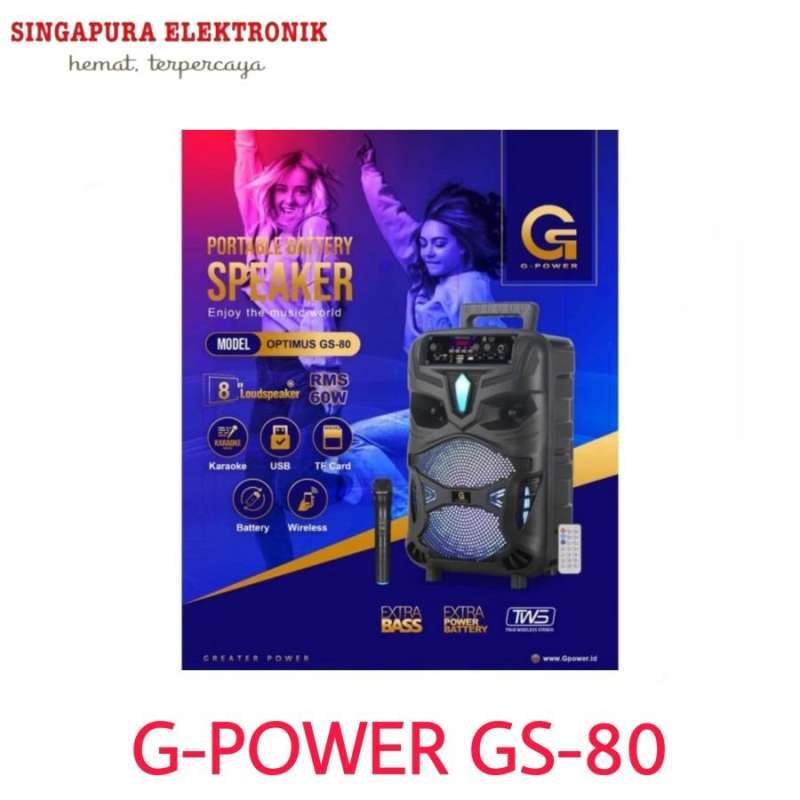 G-Power Bluetooth Speaker Portable GS-80 Free Mic - Main Image