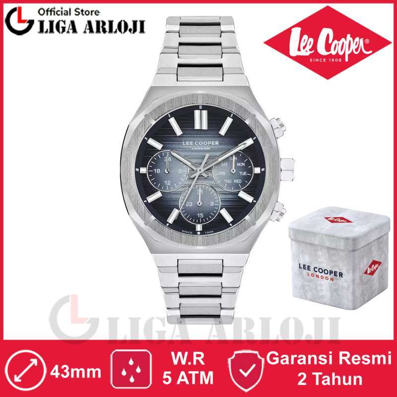 LEE COOPER Jam Tangan Pria Analog Chrono Multifungsi 43mm  Original
