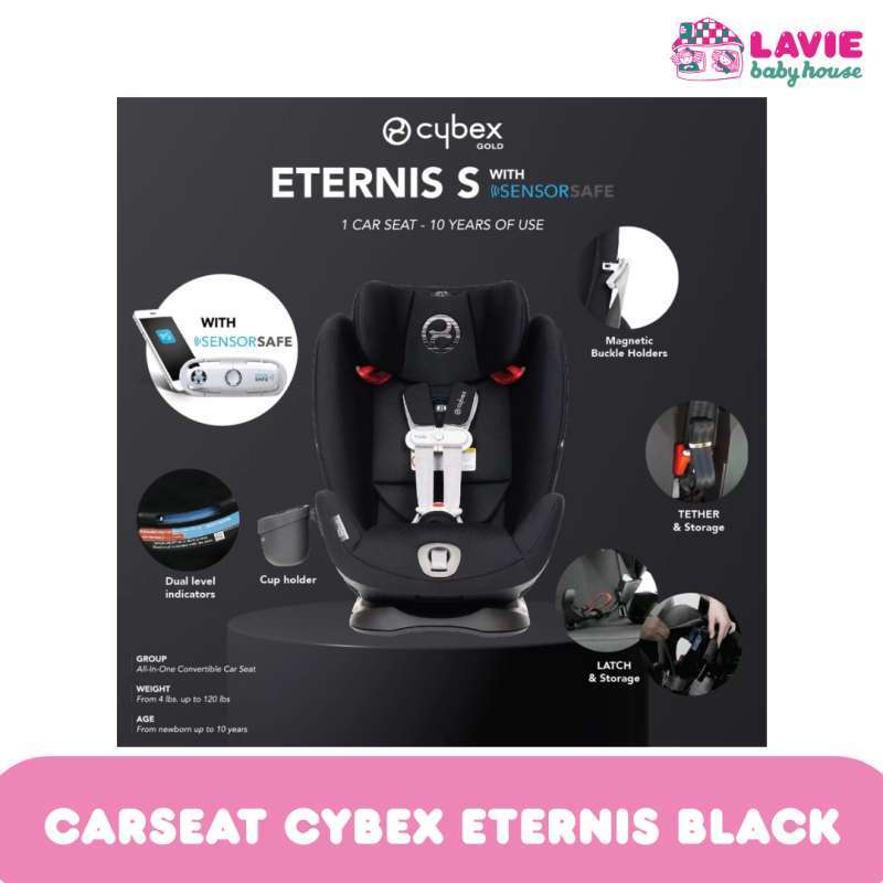 Cybex Eternis S SensorSafe – Car Seat Bayi Anak All-in-One (Lavastone  Black) Lavie baby house