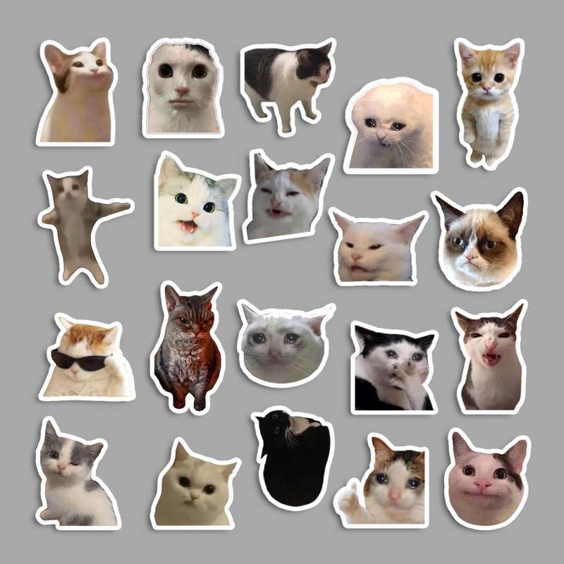 Jual Sticker Pack - Cat Meme | Sticker Koper Sticker Tumbler Sticker ...