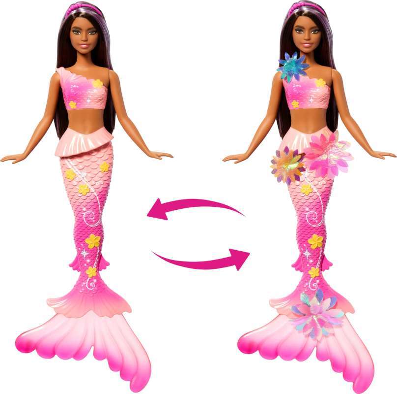 Barbie Flower Blooming Magic Mermaid Brunette Doll JDM73 JDM71