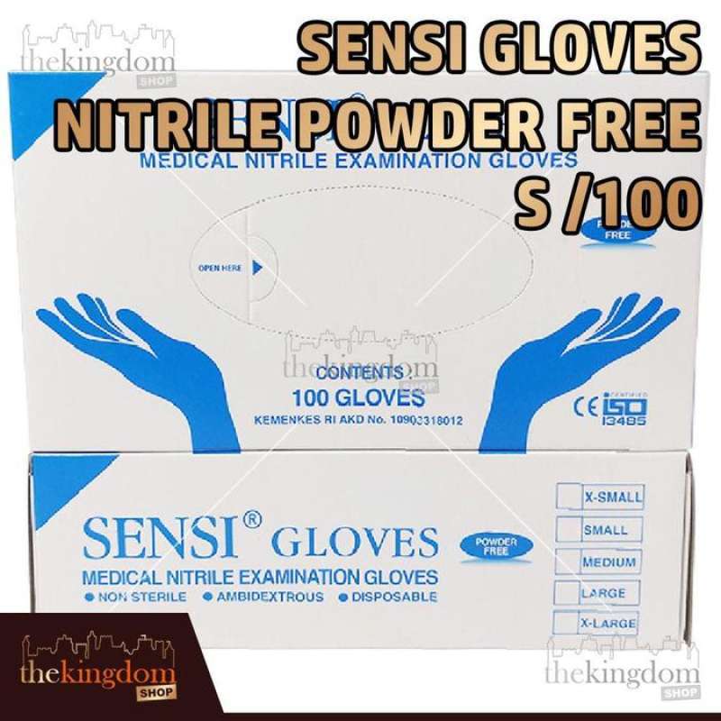 Jual Sensi Gloves Nitrile /100 Sarung Tangan Medis Powder Free