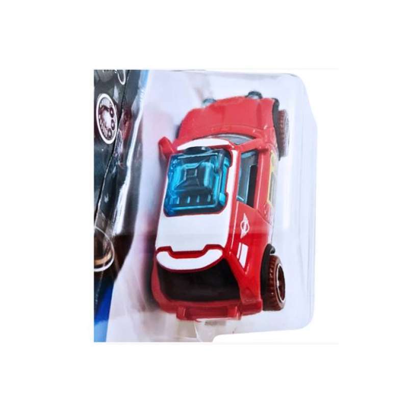 Hot Wheels Lil' Roar Safari Mode 5/5 - Mini Fuoristrada Scala 1:64, Colore Rosso Con Sponsor Hella E KW, Edizione 2025