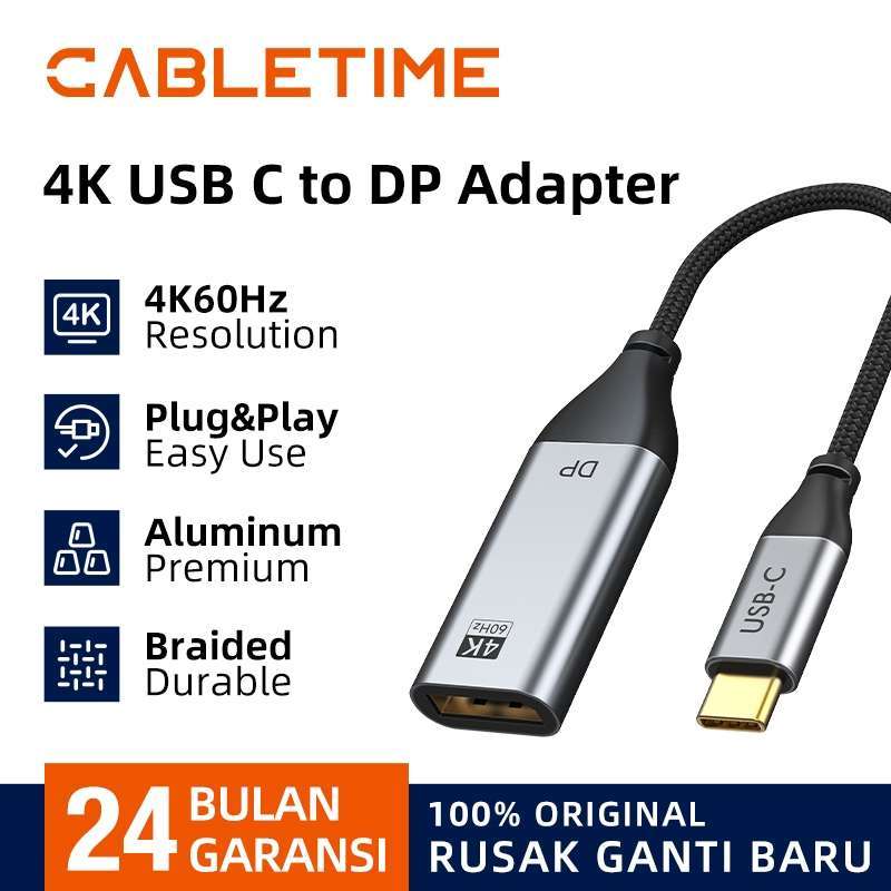 CABLETIME Adapter USB Type C to DisplayPort Thunderbolt HDTV
